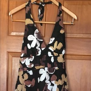 Saks 5th Avenue linen  halter dress.